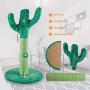 Qucey 29'' Tall Cactus Cat Scratching Post for Kittens Adult Cats, Sisal Scratch Pole Cactus Cat Claw Scratcher with a Hanging Plush Ball