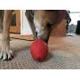MKB by SodaPup - Natural Rubber Football Shaped Chew Toy - Treat Dispenser - Made in USA - for Heavy Chewers - Brown - Large