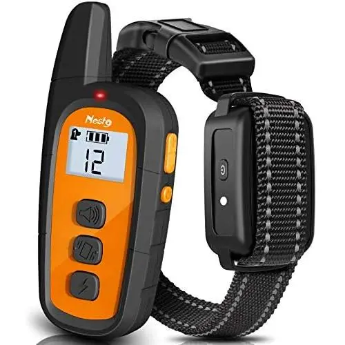 Nest 9 Dog Shock Collar, Dog Training Collar with Remote, Rechargeable Dog Collar, Waterproof with Vibration, Beep, Shock Modes, 16 Shock Level, Up to 1000Ft Range, for Small Medium Large Dogs Nest 9 Dog Shock Collar, Dog Training Collar with Remote, Rechargeable Dog Collar, Waterproof with Vibration, Beep, Shock Modes, 16 Shock Level, Up to 1000Ft Range, for Small Medium Large Dogs
