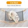 BEELIKE Cat Hammock Toys Kitten Swing House Bed Wooden Rocking Chair Toys