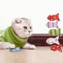ocijf179 Pet Toy 3Pcs Christmas Series Funny Interactive Simulated Fish Cat Toys Pet Supplies - Random Color 3pcs