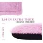 Poohoo Soft Plush Dog Bed,Dog Crate Bed Pet Cushion Pet Pillow Bed Washable,Non-Slip Crate Dog Bed Crate Mat Pet Bed for Medium Large Dogs