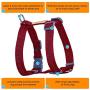 AdventureMore,Comfort Harness & Bungee Leash Set,Nylon,Reflective Adjustable Harness,Shock Absorbing Double Handle Leash XXL Red