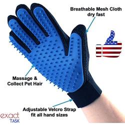 Pet Grooming Glove Silicone Brush for Hair Removal, Pet Hair Mud Remover Mitt for Dogs, Cats and Horse, Bathing Deshedding Massaging Glove Brush (XXL)