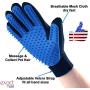 Pet Grooming Glove Silicone Brush for Hair Removal, Pet Hair Mud Remover Mitt for Dogs, Cats and Horse, Bathing Deshedding Massaging Glove Brush (XXL)