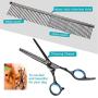 Dog Grooming Scissors Kit,5 Pcs of Professional Safe Stainless Steel Pet Grooming Scissors Hair Trimming Shears Rounded Tip Sharp Durable Shears with Pet Grooming Comb in Kit