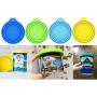 Comtim Pet Food Can Lids, Silicone Can Lids Covers for Dog and Cat Food, Universal Size Fits All Standard Size Dog and Cat Can Tops