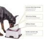 X@HE Tall Ceramic Dog Bowls Elevated, Adjustable Raised Dog Bowls Set, Standing Pet Feeding Dishes for Medium Large Breeds,White