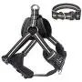 WINSEE Dog Harness and Collar Set for Large Dogs Black, Reflective Adjustable Step in Dog Halter Harnesses no Pull with Cobra Buckle Dog Collar Heavy Duty, Soft Padded Pet Vest Walking Harness WINSEE Dog Harness and Collar Set for Large Dogs Black, Reflective Adjustable Step in Dog Halter Harnesses no Pull with Cobra Buckle Dog Collar Heavy Duty, Soft Padded Pet Vest Walking Harness