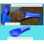 The Paws Corner New! Paw Shaped Pet Food Scoop and Clip (1 Cup Measurement Sturdy and Durable Food Scooper - Blue)