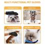 Pet Grooming Glove,Gentle Deshedding Brush Glove Efficient Pet Hair Remover Mitt,Enhanced Five Finger Design,Breathable & Comfortable for Dog,Cat,Horses with Long/Short Fur