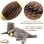 ARELLA Catnip Football Toy for Cats Catnip Refillable Scratcher Ball Kittys Faithful Playmate Reduce Obesity and Loneliness CSB06BR