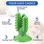 MyfatBOSS Dog Toothbrush Chew Toys, Cactus Shaped Puppy Dog Teeth Cleaning Stick with Rubber Suction Cup, Interactive Dental Toothbrush Cleaning Toys, with Dog Rope Toy & Little Cleaning Brush