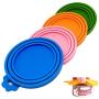 CuleedTec Silicone Pet Food Storage Can Lid Cover for Dog Cat Food, One Fits Three Standard Sizes Food-Grade Can Tops,Pack of 4
