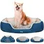 KROSER Deluxe 25.5''/33''/41''/48'' Dog Bed with Reversible Pillow (Warm and Cool), Super Soft Sleeping Pet Bed, Machine Washable & Removable Covers, Non-slip Waterproof Bottom Sofa Bed for Dogs 25-110LBS KROSER Deluxe 25.5''/33''/41''/48'' Dog Bed with Reversible Pillow (Warm and Cool), Super Soft Sleeping Pet Bed, Machine Washable & Removable Covers, Non-slip Waterproof Bottom Sofa Bed for Dogs 25-110LBS