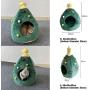Gwekdo Cat Bed Christmas Tree 2-in-1 Tree Cat Nest,Cat Tent Cave Bed Indoor/Outdoor Warm Bed for Cat,Puppy Dog in Winter,Cozy Cat Condo House for Pet Lovers Xmas Gift(Large)