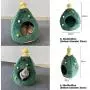Gwekdo Cat Bed Christmas Tree 2-in-1 Tree Cat Nest,Cat Tent Cave Bed Indoor/Outdoor Warm Bed for Cat,Puppy Dog in Winter,Cozy Cat Condo House for Pet Lovers Xmas Gift(Large)
