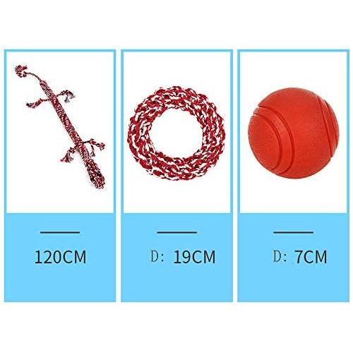 HYJA-Z Dog Toy Pet Supplies Biting Resistance Large Dog Bite Rope Knot Big Dog Tearing bite Tug-of-war Supplies Cleared bite Rope,Corn Ring bite Rope,Training Solid Ball