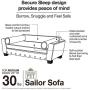 Enchanted Home Pet Sailor Sofa, Grey, Medium (CO3459-20GRY)