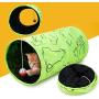 ocijf179 Cat Tunnel Folding Hanging Ball Interactive Toy Kitten Training Pet Supplies - Green