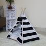 Penck Pet Teepee Dog & Cat Bed - Portable Dog Tents & Pet Houses with Thick Cushion & Blackboard, 24 Inch Tall, for Pets Up to 15lbs