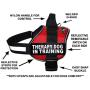 Therapy Dog in Training Harness with Removable Saddle Bag Backpack Harness Carrier Traveling. 2 Removable Patches. Please Measure Dog Before Ordering.…