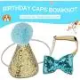 2 Pcs Birthday Hat, Pet Cat Dog Birthday Caps Reusable Headwear Bowknot Party Costume Perfect Dog or Puppy Birthday Gift (Blue) 2 Pcs Birthday Hat, Pet Cat Dog Birthday Caps Reusable Headwear Bowknot Party Costume Perfect Dog or Puppy Birthday Gift (Blue)