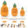 Growom Pineapple Dog Chew Toys for Aggressive Chewer Tough Indestructible Toys for Large Dogs Food Grade Puppy Toys Non-Toxic Rubber Teething Toy