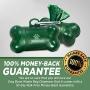 Lillian Ruff Dog Waste Bag Dispenser with Leash Clip Disposable Bag Holder for Pet Waste - 15 Leak Proof Unscented Poop Bags Included-3 Pc Pack Green