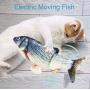 Jugsar 2 Pack Electric Wiggle Fish Cat Toy, Realistic Plush Simulation Moving Flopping Kitty Pillow Catnip Toys, Funny Interactive Charging Pets Supplies for Kitten Cats Indoor Chew Bite Kick Exercise