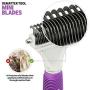 Poodle Pet Dematting Comb for Dogs – Handheld Undercoat Dematter Rake Grooming Tool for Long or Short Hair