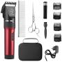 Sminiker Low Noise Cat and Dog Clippers Rechargeable Cordless Pet Clippers Grooming Kit with Storage Bag 5 Speed Professional Animal Clippers Pet Grooming Kit