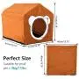 Octagon Cat Houses for Indoor Cats, Covered Cat Bed Cave for Small Pet/Kitten/Puppy/Rabbit, Cat Condo with Removable&Washable Cushion&Cover