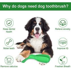 Dog Chew Toothbrush Toy, Dog Chew Toys for Aggressive Chewers, Chew Toothbrush Stick for Dental Care, Dog Teeth Cleaning Toy Natural Rubber Dental Care Chew Proof Dog Toy for Large Dog Pets