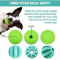 HIPPIH Dog Puzzle Toy 2 Pack, Interactive Dog Toys Ball for IQ Training, Durable and Non-Toxic Treat Dispensing Puppy Toy for Teeth Cleaning/Playing