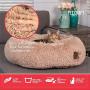 Pet Craft Supply Ultra Soft Plush Calming Medium Small Breed Dog and Cat Bed with Ultra Soft Bonus Blanket