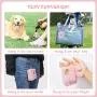 PetsHome Dog Poop Bag Holder Cute Plush Dispenser with Leash/Bag Clip and 1 Roll (15 Dog Poop Bags) Pink