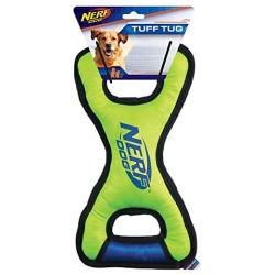 Nerf Dog Trackshot Infinity Tug Dog Toy, Lightweight, Durable and Water Resistant, 13 Inches, for Medium/Large Breeds, Single Unit, Blue/Green (3472)