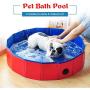 Zology Foldable Dog Pet Bath Pool Collapsible Dog Pet Pool Bathing Tub Kiddie Pool for Dogs Cats and Kids