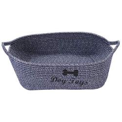 Geyecete Cotton Rope Toy Storage Basket Bin Dog Toy Storage Basket Basket Dog Toys Basket - Cube Organizer for Closet, Small Toys, Towels