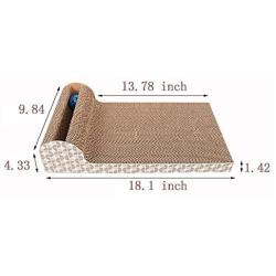 Old Tjikko Cat Scratch Pad,Scratcher with Catnip,Scratching Posts,Cat Toy Scratch Board Lounge with Bell-Ball