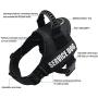 Fairwin Service Vest Dog Harness - Adjustable Nylon with Removable Reflective Patches for Service Dogs Large Medium Small Sizes