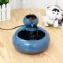 KUANDARM Fountains and Water Features,Dog Cat Ceramic 1.5L Pet Drinker Bowl Auto Cycle Drinking Dispenser Tools with Water Pump Drinking Fountains for Dogs, Blue KUANDARM Fountains and Water Features,Dog Cat Ceramic 1.5L Pet Drinker Bowl Auto Cycle Drinking Dispenser Tools with Water Pump Drinking Fountains for Dogs, Blue