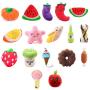 Pet Toys Funny Cartoon Cute Fruit Bite Resistant Plush Squeaky Toy Pet Chew Toy for Cats Pet Interactive Supplies Pet Partner