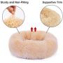 Donut Cat Bed, Faux Fur Washable Bed for Cats, Marshmellow Cat Dog Round Bed, Calming Self Warming Cuddler Cat Bed