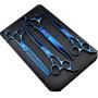 Purple Dragon 8 Inch Professional Pet Grooming Scissors Sets Dog Grooming Shear 1 Pc STRAIHT & 1 PcTHINNING & 2 Pcs Curved Scissors