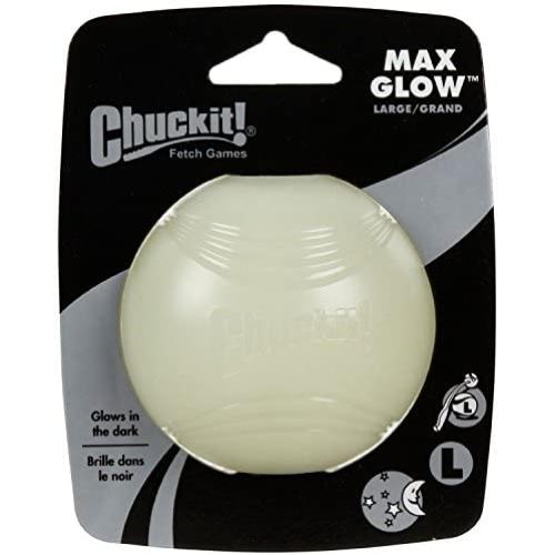 Canine Hardware Chuckit MAX Glow in The Dark Ball Light Play Fetch Ball Dogs