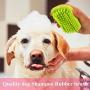 3 Pieces Pet Shampoo Brush Set Include 1 Piece Dog Shampoo Rubber Brush with Fur Catching Screen and 2 Pieces Dog Grooming Brush Set for Long and Short Hair Small Pets Dogs Cats Shampooing Massaging