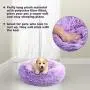 Mictovin Round Donut Dog Bed Cat Beds, Gradient Color Plush Calming Pet Bedding, Marshmallow Faux Fur Cat Bed Pillow Cuddler for Small Dogs (20'' x 20'', Purple) Mictovin Round Donut Dog Bed Cat Beds, Gradient Color Plush Calming Pet Bedding, Marshmallow Faux Fur Cat Bed Pillow Cuddler for Small Dogs (20'' x 20'', Purple)