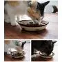 Cute Pet Bowl Oval Ceramic Cat Bowl Cat Feeding Bowls for Persian Cat and Exotic Shorthair Cat